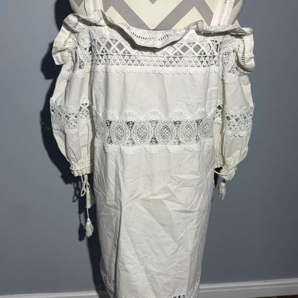 Elegant White Lace Dress - Picture 4 of 13